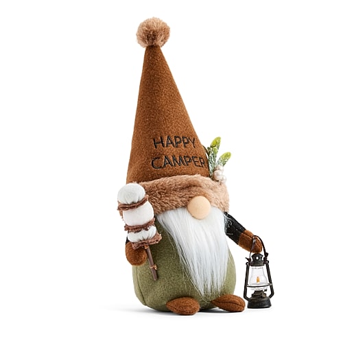 North Pole Trading Co . 12 Sm Gnome Camp Christmas Gnome In Brown