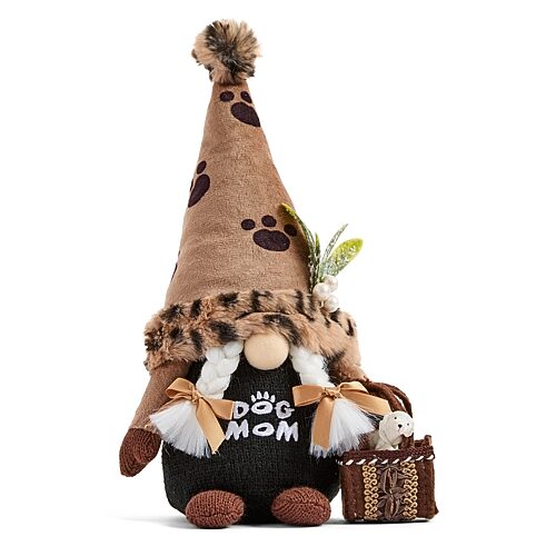 North Pole Trading Co . 12 Sm Gnome Dog Mom Christmas Gnome In Brown