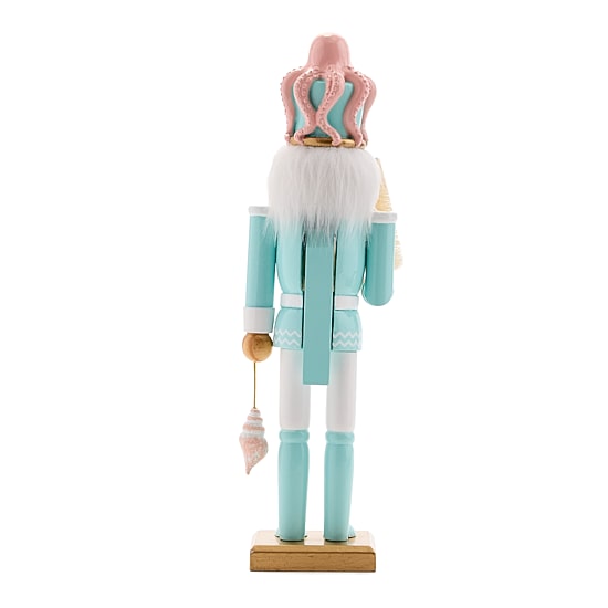 North Pole Trading Co. 12" Squid Head Wood Christmas Nutcracker