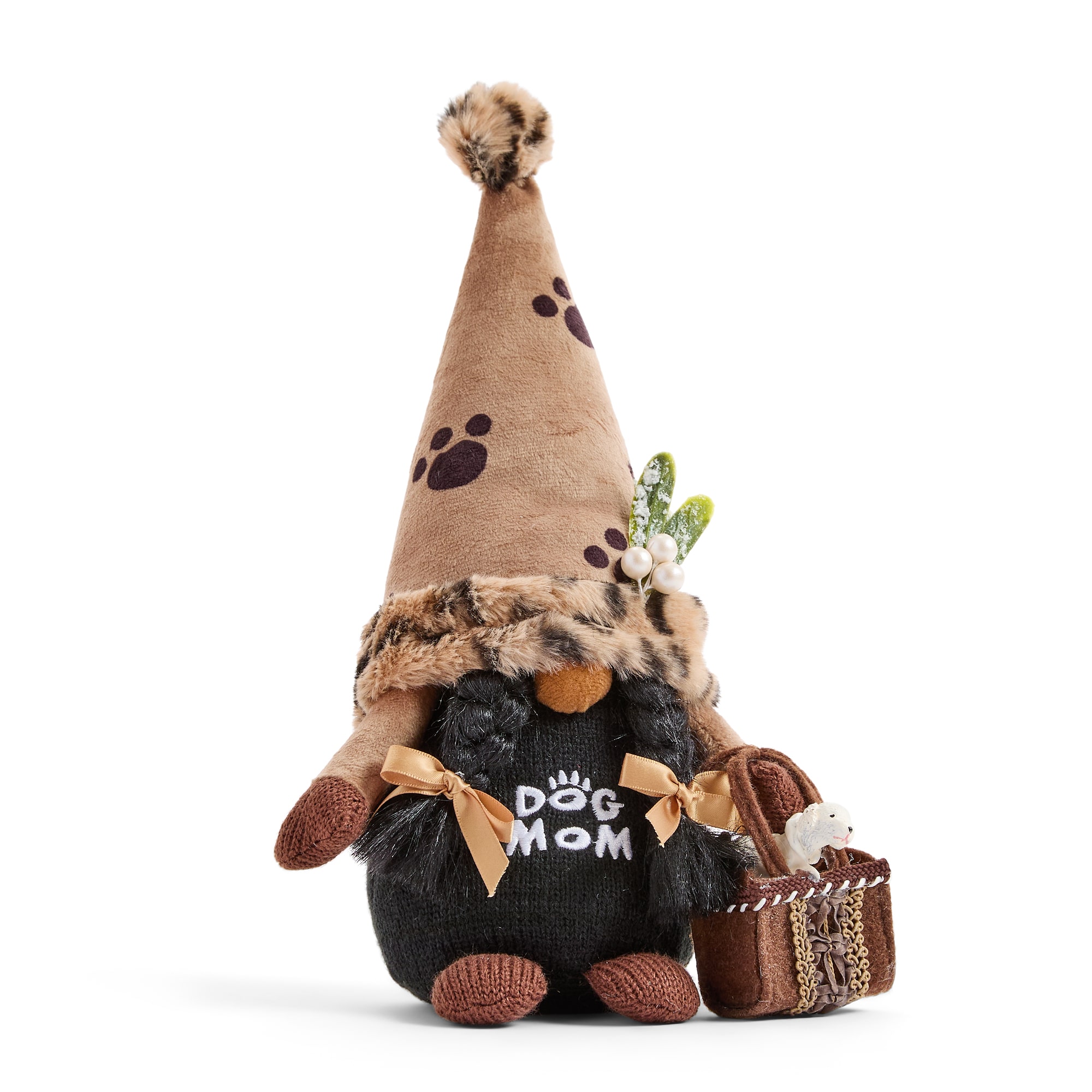 North Pole Trading Co. African American 12" Dog Mom Christmas Gnome