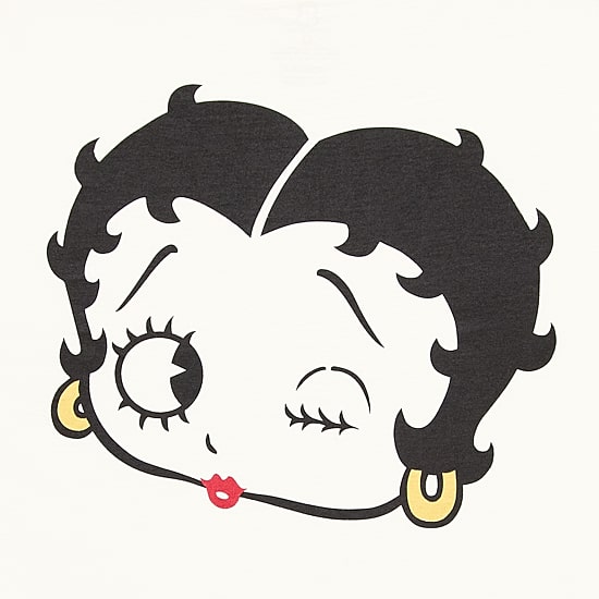New World Womens Juniors Crew Neck Short Sleeve Regular Fit Betty Boop Graphic T-Shirt