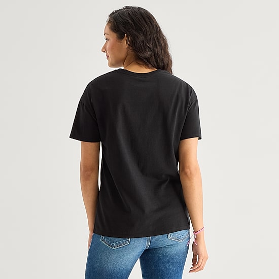 Womens Juniors Crew Neck Short Sleeve Loose Fit KPOP Demon Hunters Graphic T-Shirt