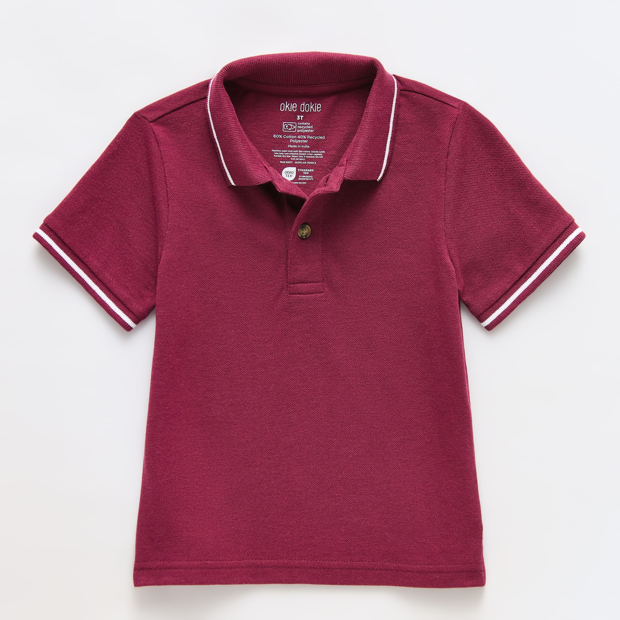 Okie Dokie Toddler & Little Boys Short Sleeve Regular Fit Polo Shirt