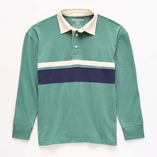 Thereabouts Little & Big Kid Boys Long Sleeve Regular Fit Spread Collar Rugby Shirt