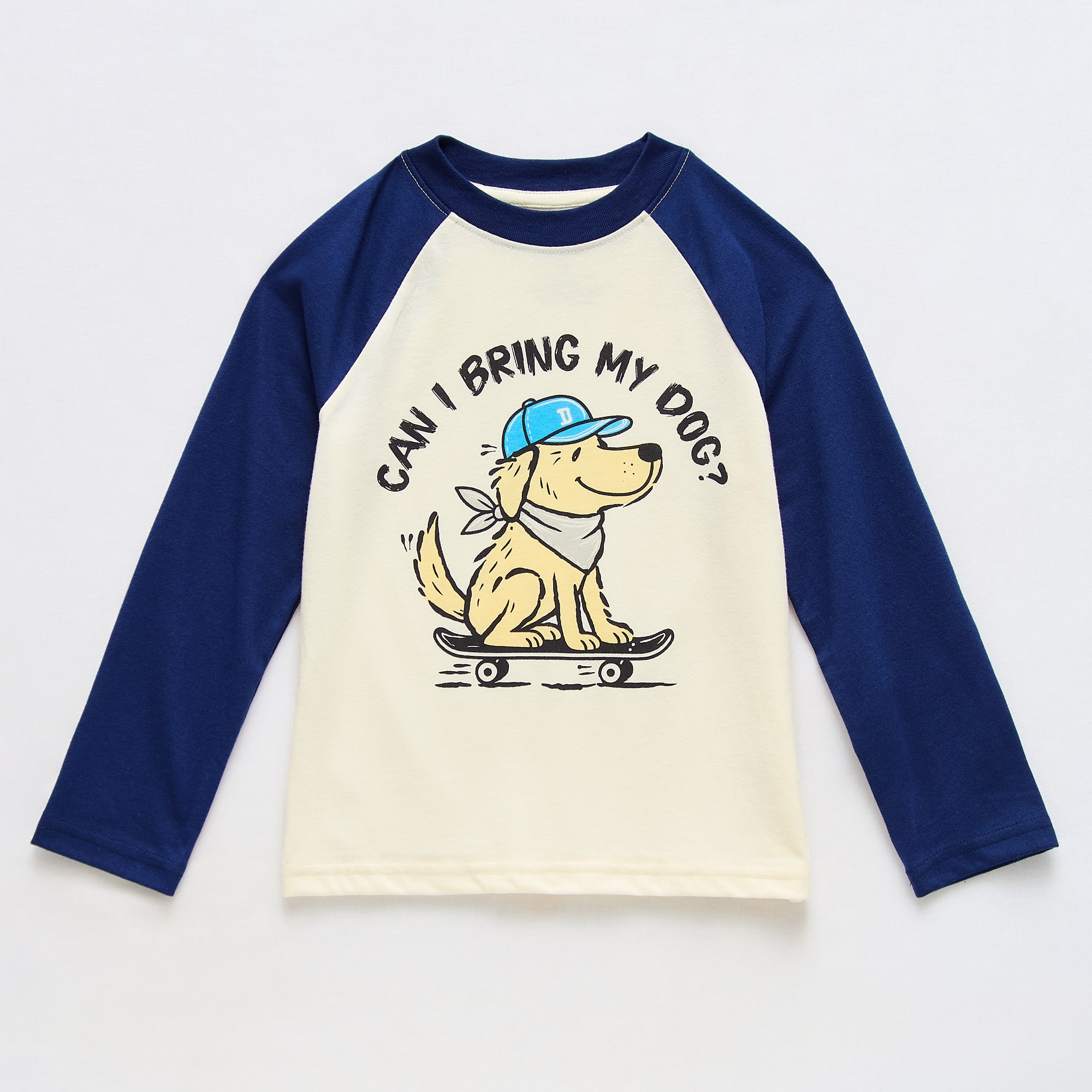 Thereabouts Little Boys Crew Neck Long Sleeve Oversized Graphic T-Shirt