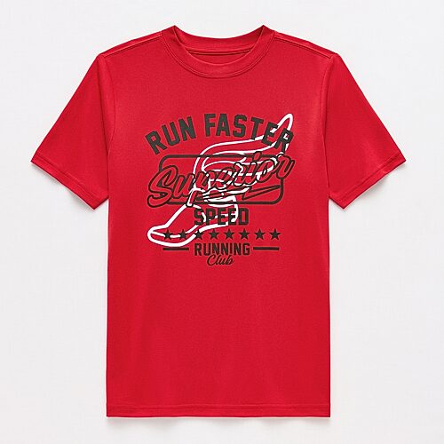 Xersion Performance Little & Big Kid Boys Crew Neck Short Sleeve Regular Fit Graphic T-Shirt, X-large (18-20), Red