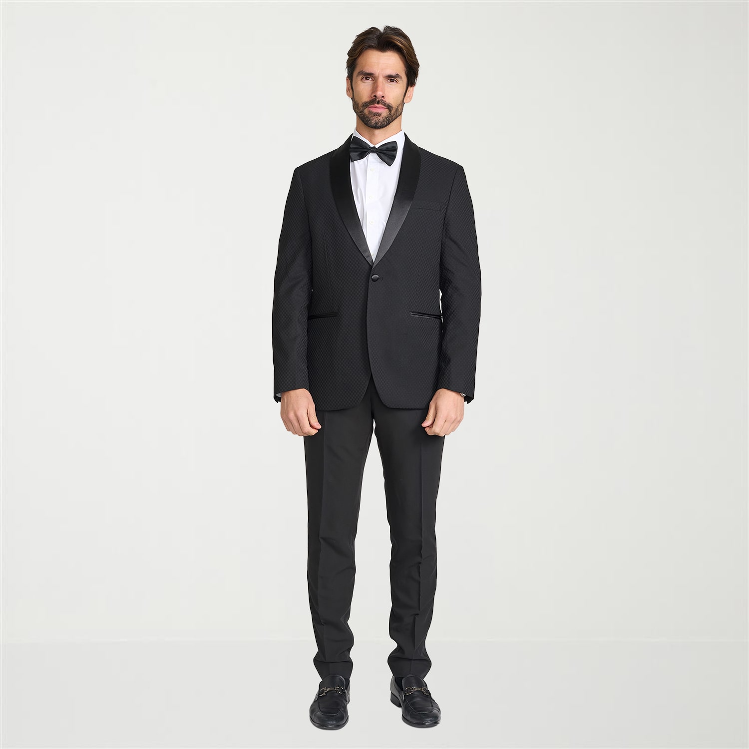 The Savile Row Co Mens Jacquard Slim Fit Sport Coat