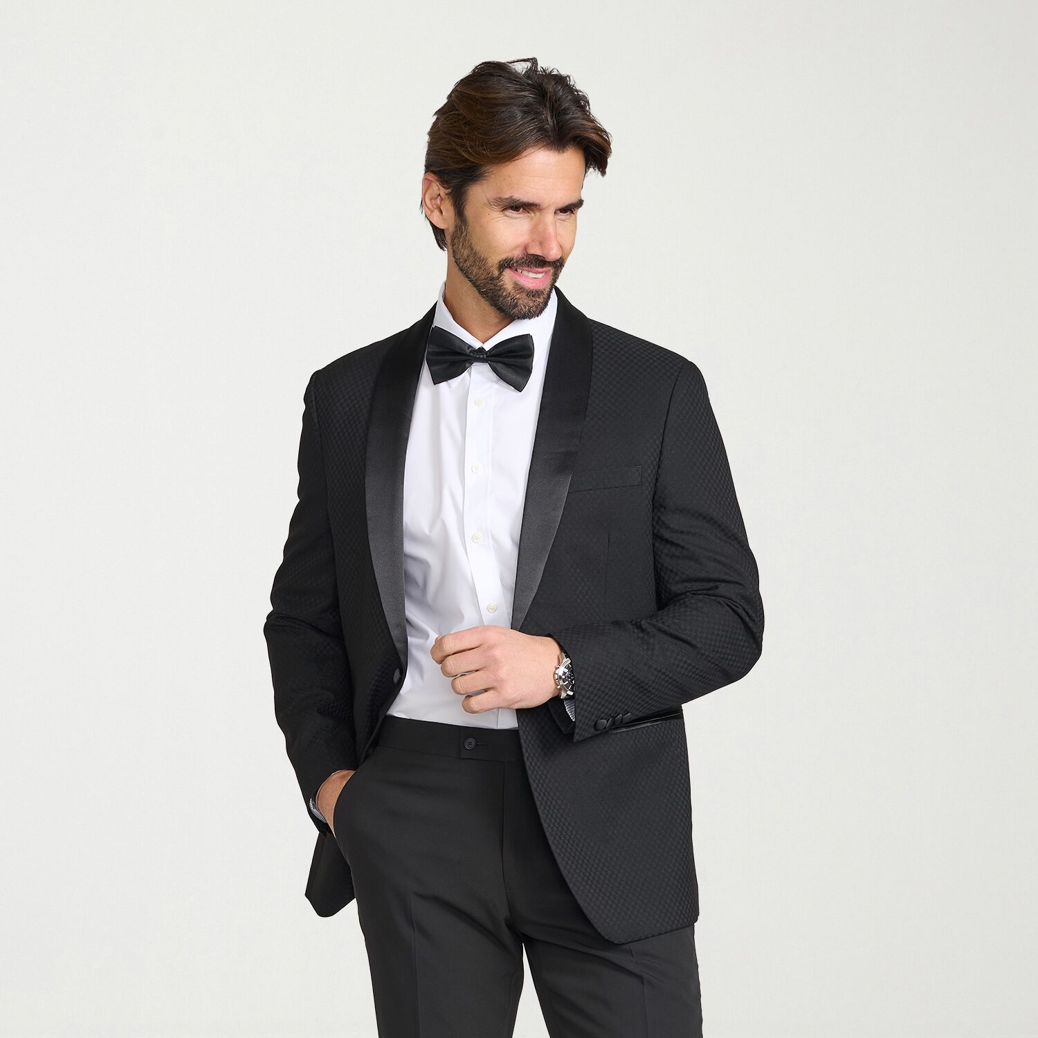 The Savile Row Co Mens Jacquard Slim Fit Sport Coat