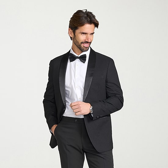 The Savile Row Co Mens Jacquard Slim Fit Sport Coat