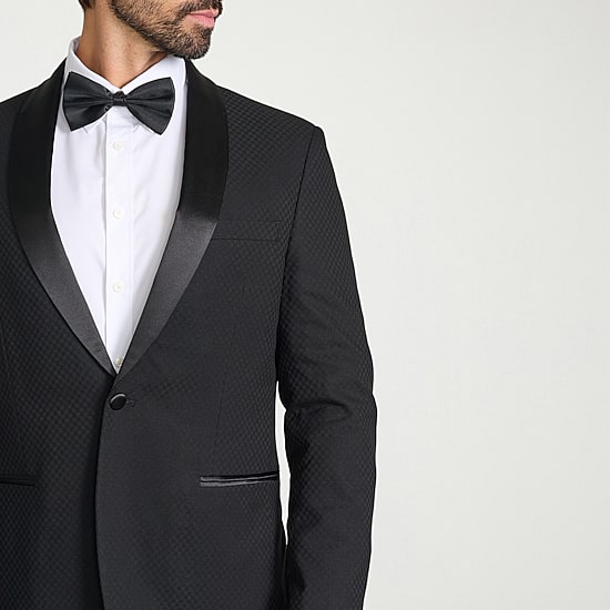 The Savile Row Co Mens Jacquard Slim Fit Sport Coat