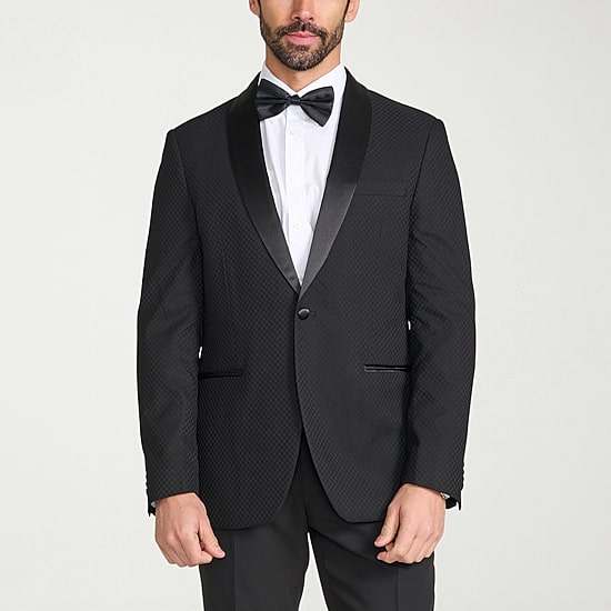 The Savile Row Co Mens Jacquard Slim Fit Sport Coat