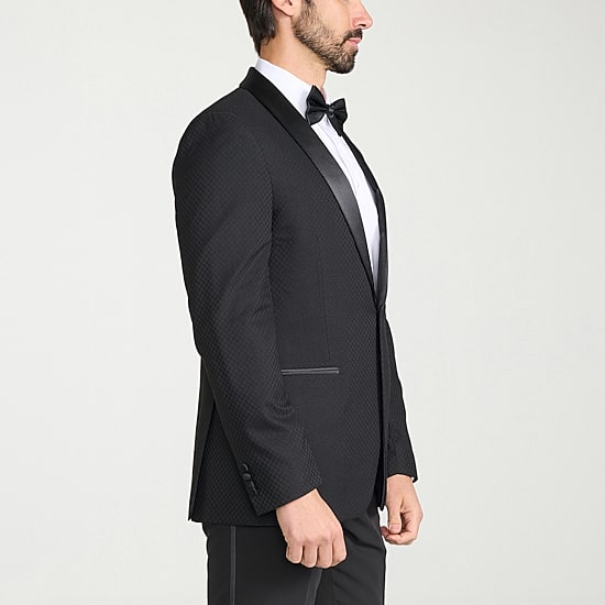 The Savile Row Co Mens Jacquard Slim Fit Sport Coat