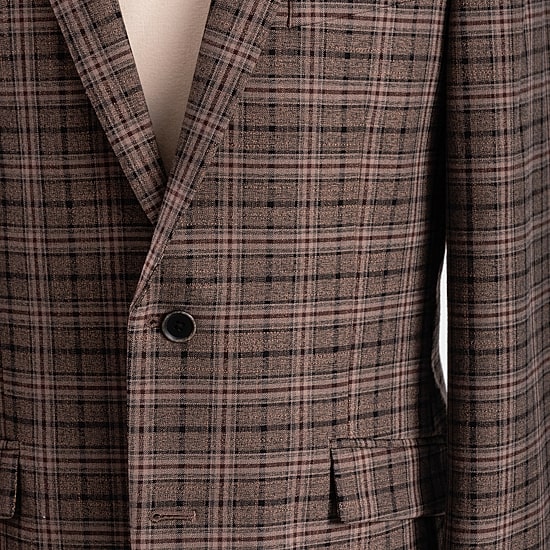 The Savile Row Co Mens Plaid Modern Fit Sport Coat