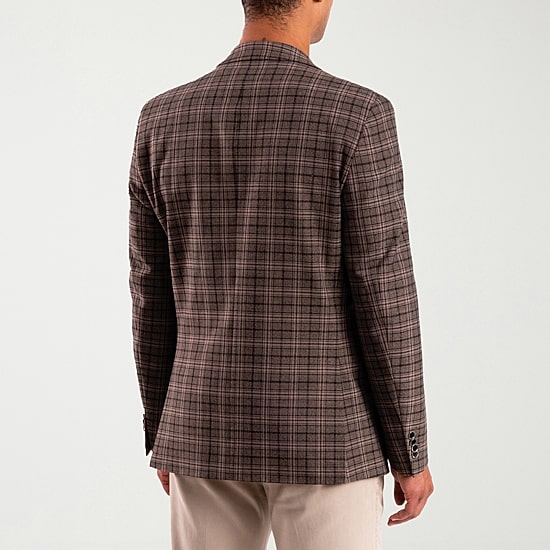The Savile Row Co Mens Plaid Modern Fit Sport Coat