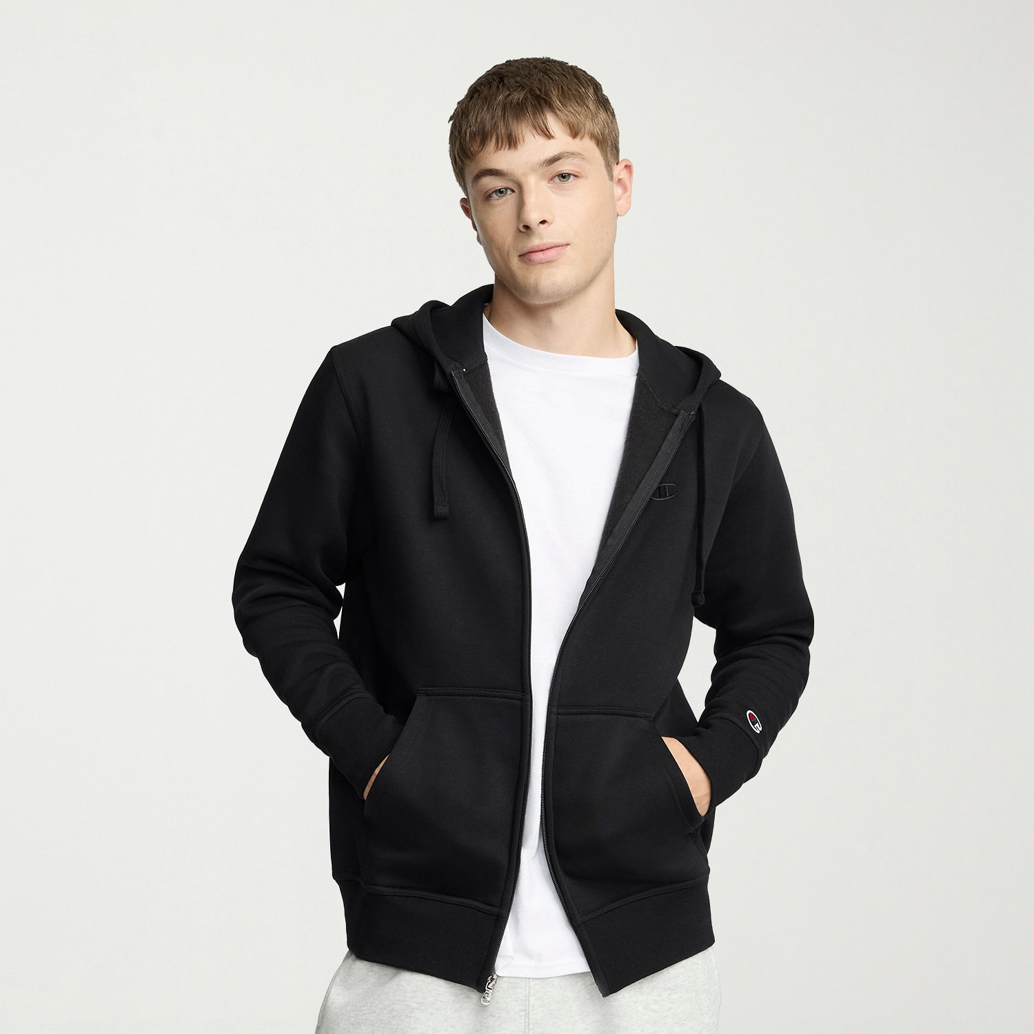 Champion Mens Long Sleeve Fleece Zipper Active Hoodie