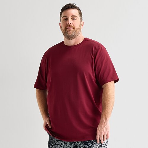 Shaquille O'neal Xlg Mens Crew Neck Short Sleeve Active Big And Tall T-shirt In Red