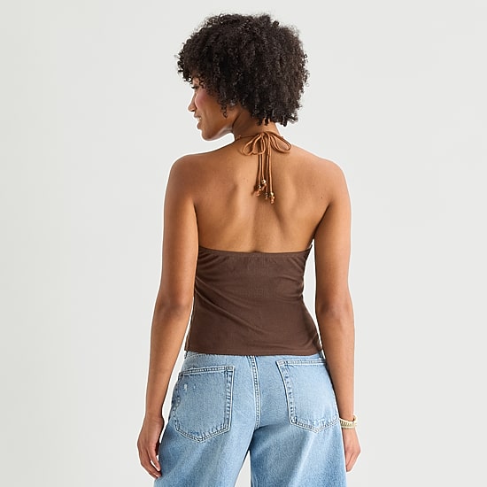Forever 21 Womens Juniors Halter Neck Sleeveless Tank Top