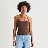 Forever 21 Womens Juniors Halter Neck Sleeveless Tank Top