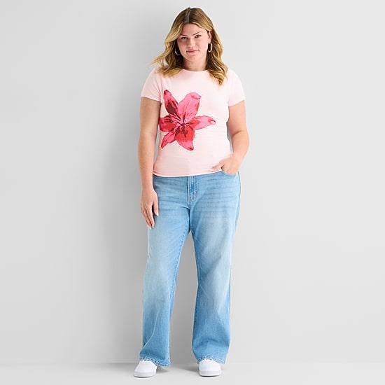 Forever 21 Womens Juniors Crew Neck Short Sleeve T-Shirt
