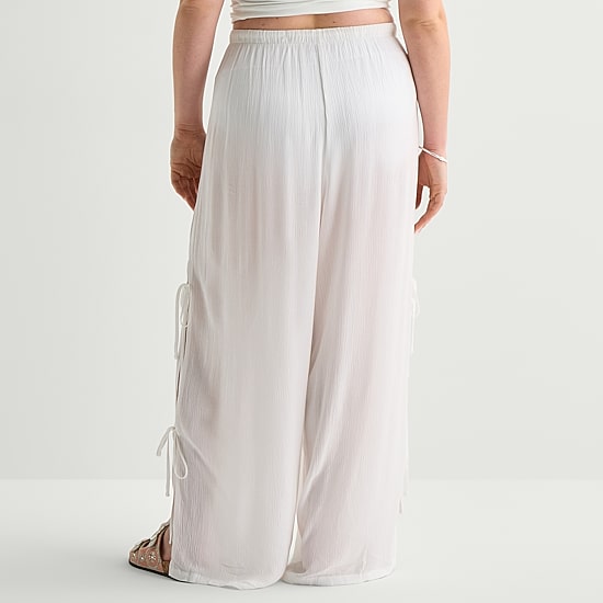 Forever 21 Womens Juniors Plus Straight Mid Rise Pull-On Pant