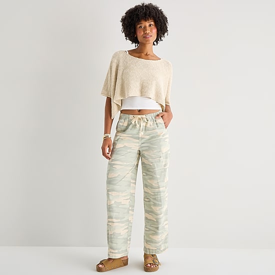 Arizona Womens Juniors Low Rise Barrel Jean
