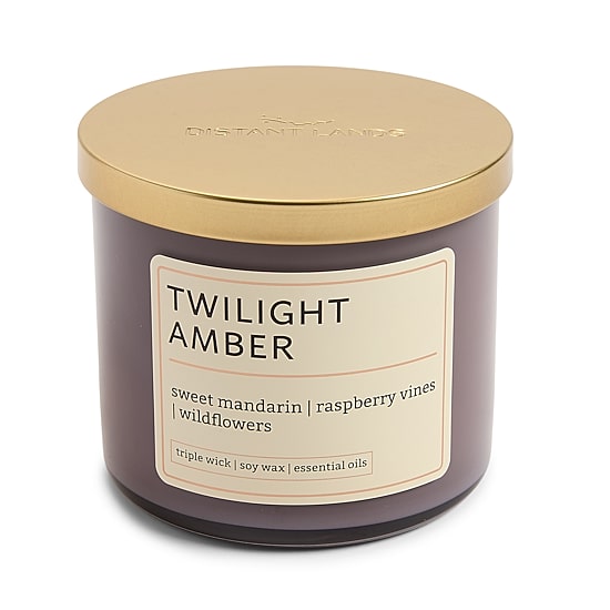 Distant Lands 14oz Twilight Amber 3-Wick Scented Jar Candle