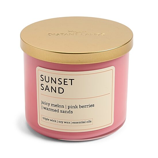 Distant Lands 14oz Sunset Sand 3-Wick Scented Jar Candle