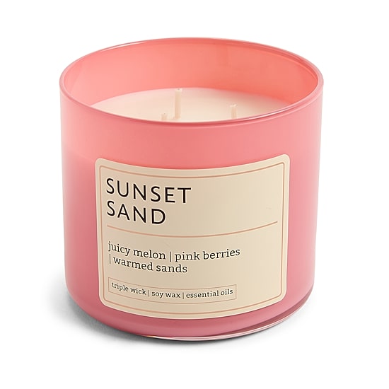 Distant Lands 14oz Sunset Sand 3-Wick Scented Jar Candle