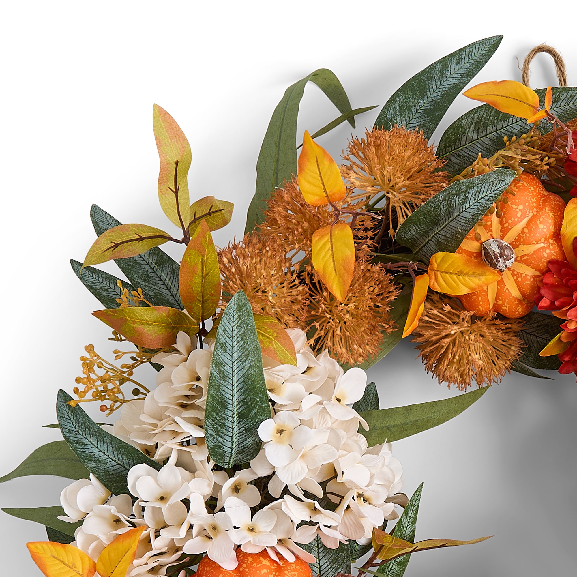 Layerings Orange Hydrangea Wreath