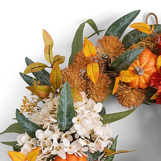 Layerings Orange Hydrangea Wreath