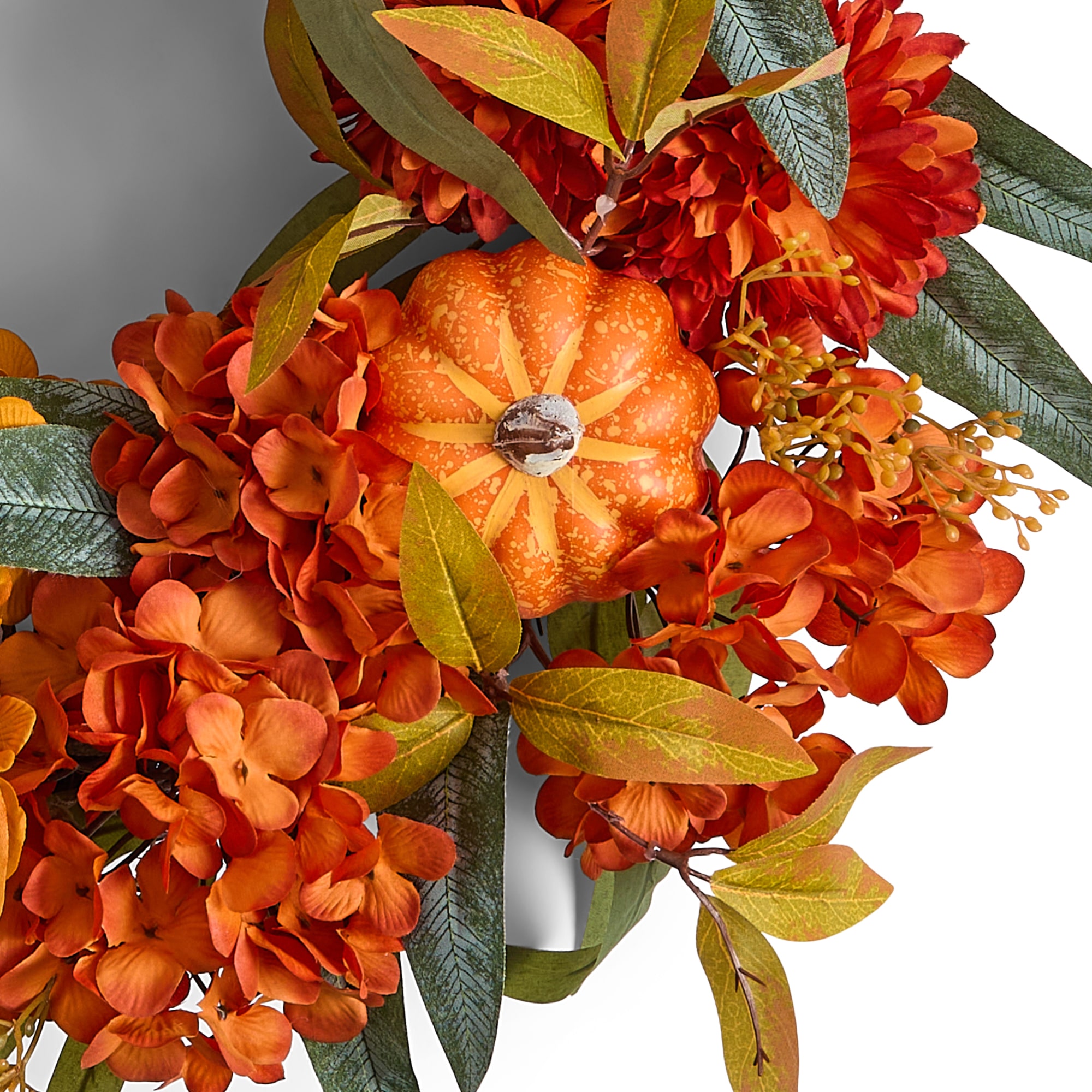 Layerings Orange Hydrangea Wreath