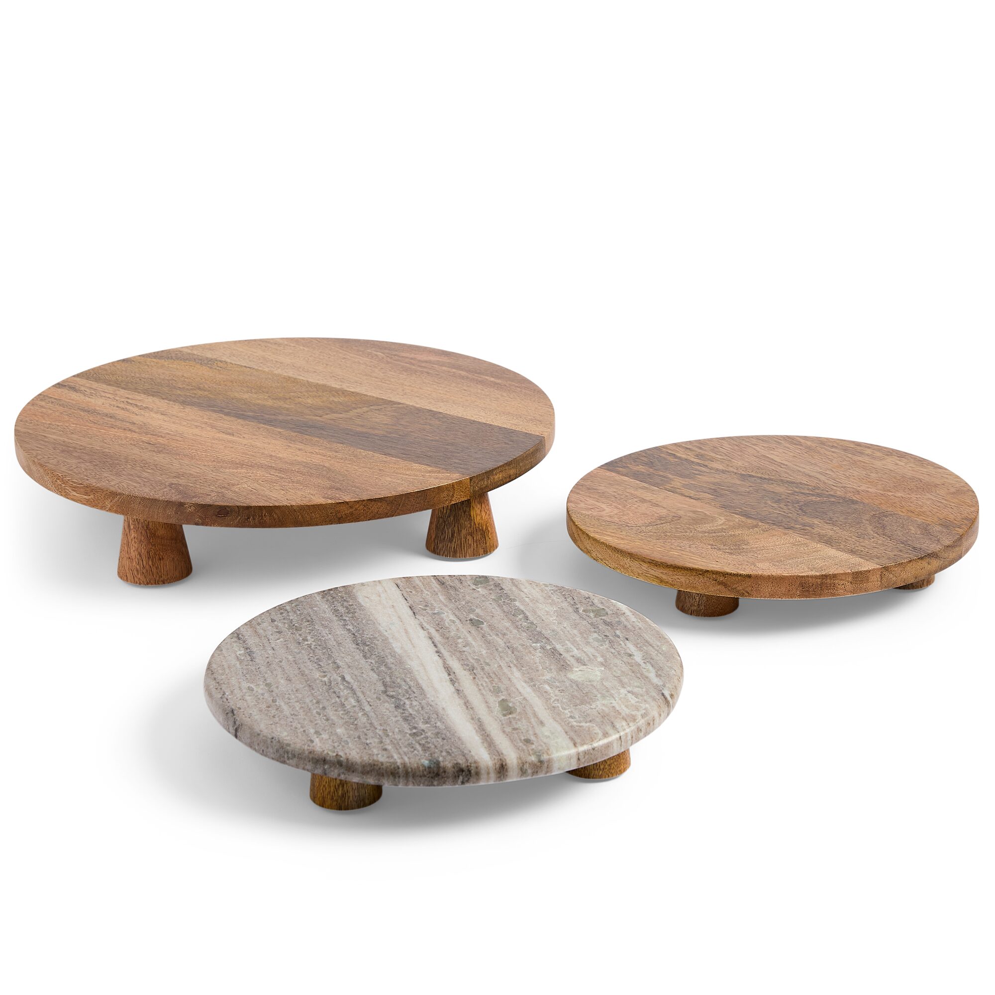 Linden Street Large Wood Raised Grazing Platter