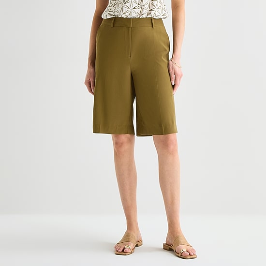 Worthington Womens 12" High Rise Bermuda Short