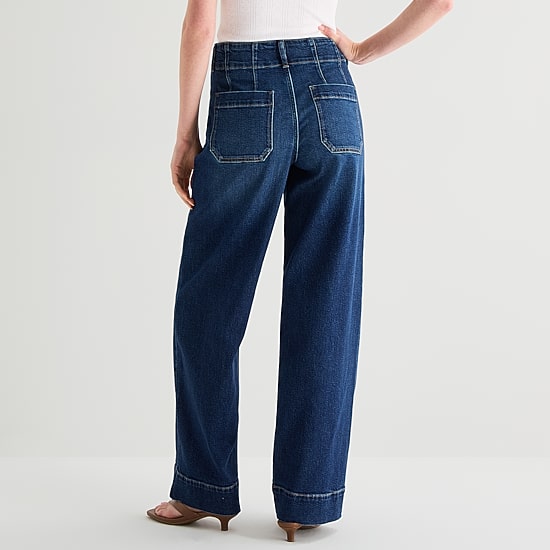 a.n.a Soft Drape Womens Highest Rise Patch Pocket Jean