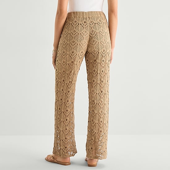 A.N.A Womens Wide Leg Pull-On Pant