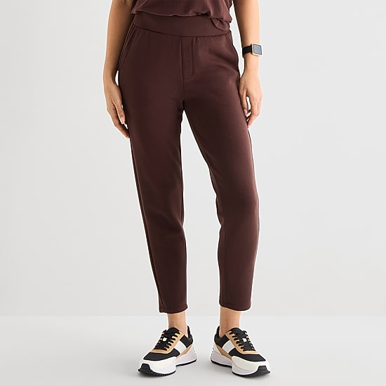 Stylus Womens Tapered High Rise Lounge Pant