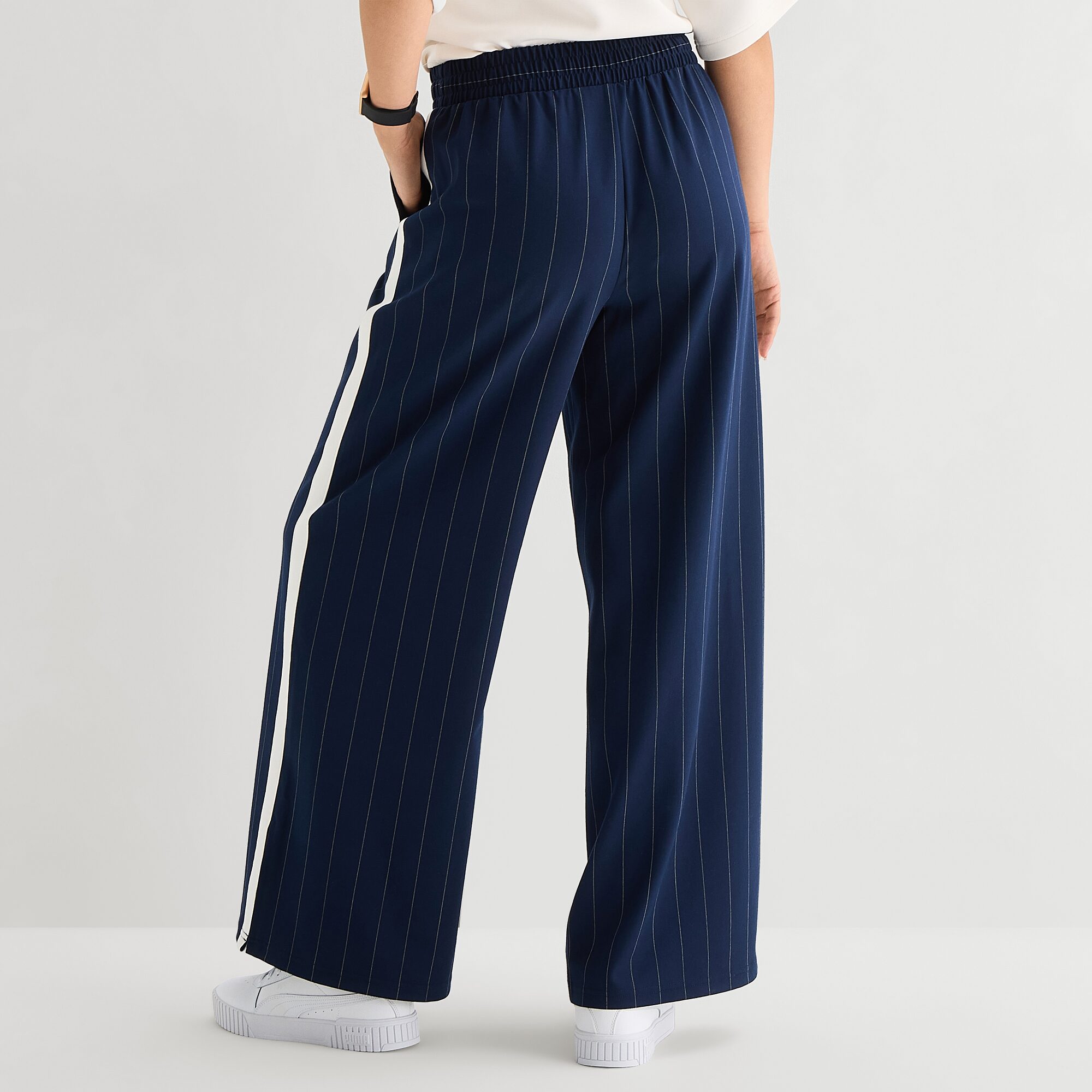 Stylus Womens Wide Leg High Rise Track Pant