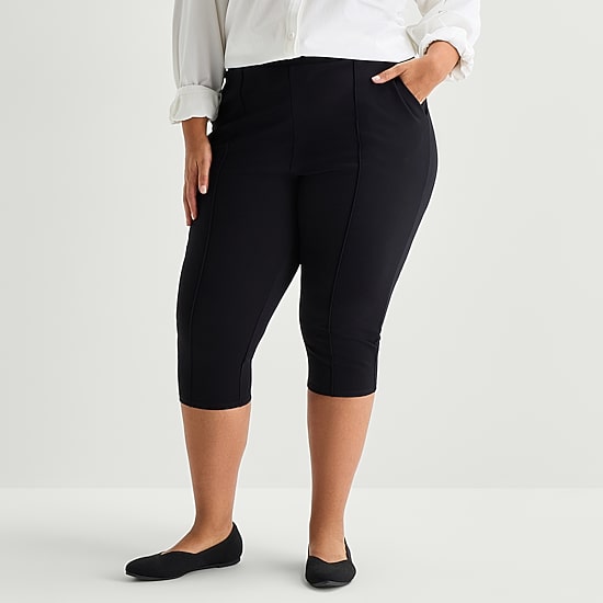 Stylus Womens Plus Straight Capri Pant