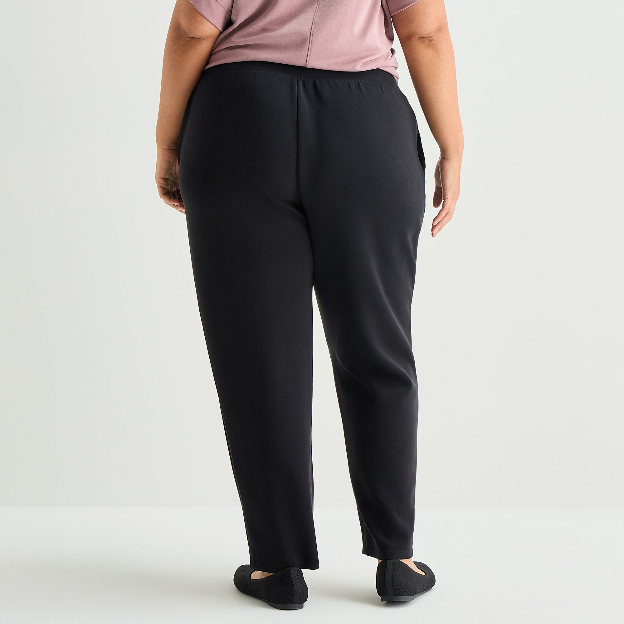 Stylus Womens Plus Tapered High Rise Lounge Pant