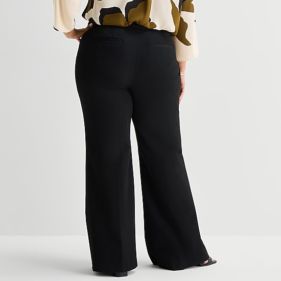 Worthington Plus Womens Fit and Flare Pant