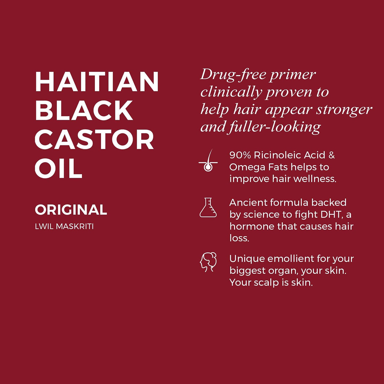 Kreyol Essence Haitian Black Castor Original Hair Oil 2 oz.