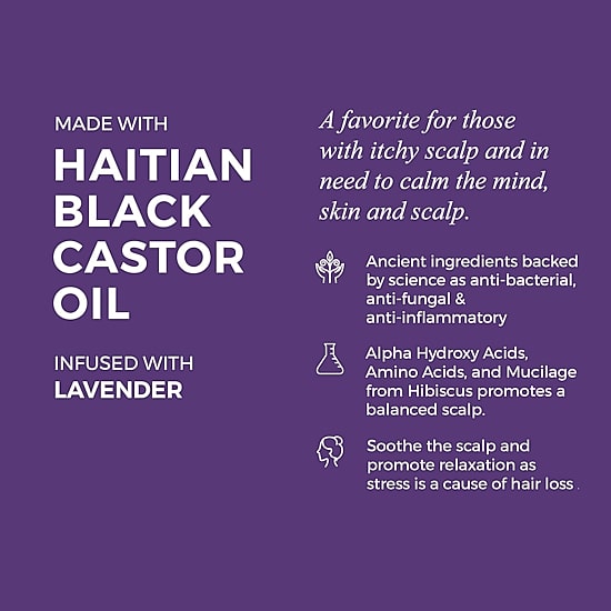 Kreyol Essence Haitian Black Castor Lavender Hibiscus Hair Oil 2 oz.