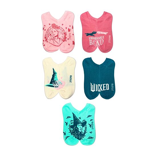 5pk No Snow Wicked Womens Multi-Pack 5 Pair Wicked No Show Socks