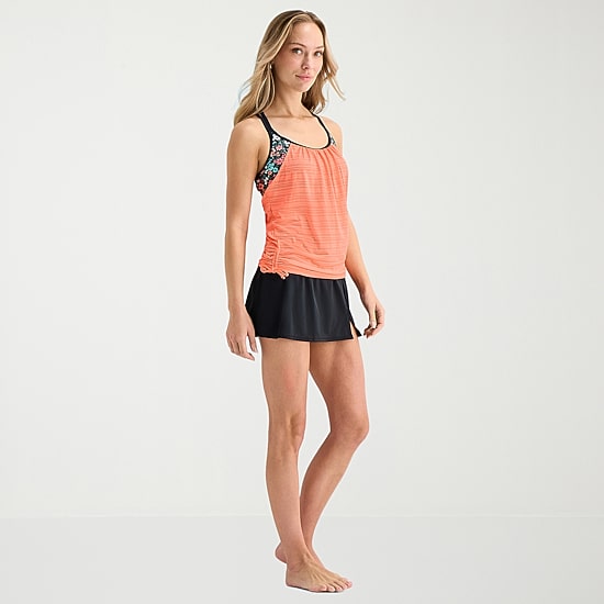 ZeroXposur Womens Floral Tankini Swimsuit Top