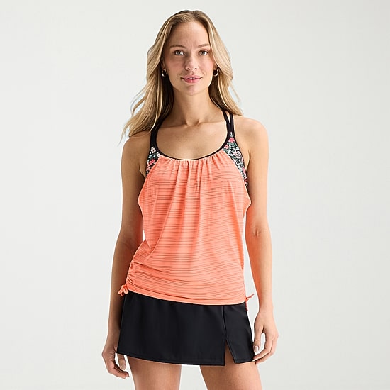 ZeroXposur Womens Floral Tankini Swimsuit Top