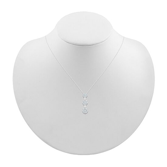 Linear Womens 1/2 CT. T.W. Natural White Diamond 10K Gold 18 Inch Pendant Necklace