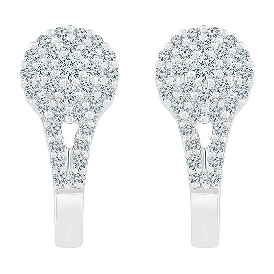 Womens 3/8 CT. T.W. Natural White Diamond 10K Gold Drop Earrings