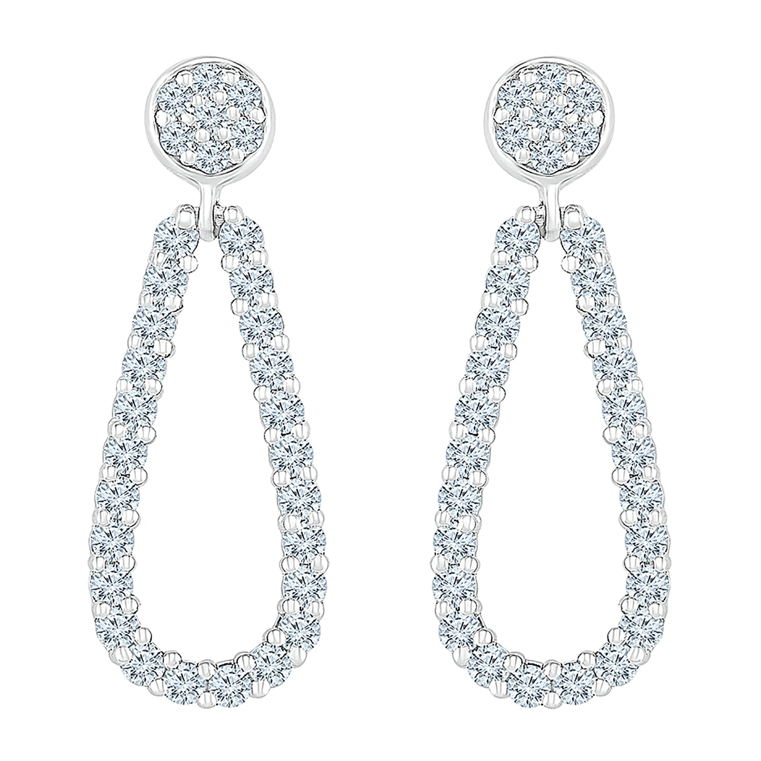 Womens / CT. T.W. Natural White Diamond 10K Gold Drop Earrings