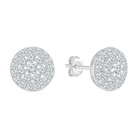 1 1/4 CT. T.W. Natural White Diamond 10K Gold 9.6mm Stud Earrings