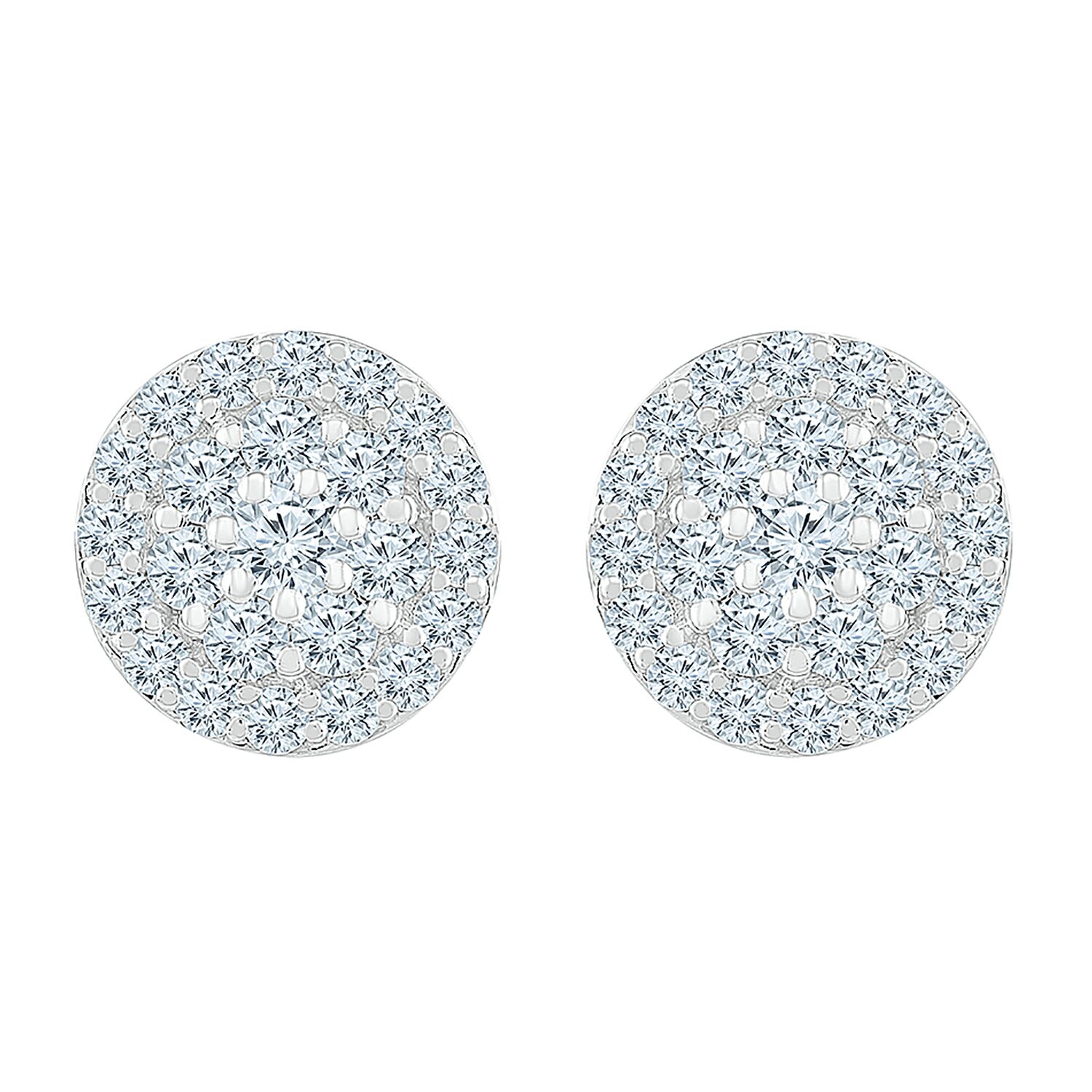 1 1/4 CT. T.W. Natural White Diamond 10K Gold 9.6mm Stud Earrings